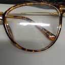 Gaoye Blue Light Blocking Glasses - Trending Round TR90 Frames, Metal Arms, UV400 Protection - Matching Soft Case (*1-tea Leopard/Transparent Lens)