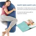 BATTOP Pregnancy Pillows for Sleeping,Body Maternity Pillow with Cooling Washable Cover,Support for Back,HIPS,Legs,Belly for Pregnant Women,New Mom Gifts for Women (Dark Blue)