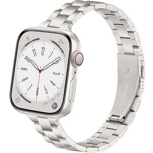 Lenrao Thin Stainless Steel Bands Compatible with Apple Watch 38mm 40mm 41mm 42mm 44mm 45mm 46mm for Women, Metal Straps for iWatch Series 11 10 9 8 7 6 5 4 3 2 1 SE