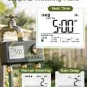 Diivoo Brass 3 Zone Sprinkler Timer, Programmable Hose Timers for Watering 3 Outlet with Large Display, Rain Delay & Manual Mode for Outdoor Automatic Irrigation of Garden, Lawn, Yard