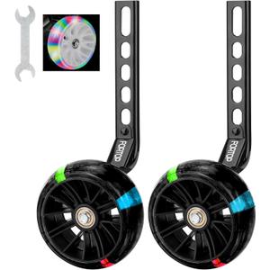 Bike Training Wheels, Pair of Heavy Duty Rear with Stabilizers Mounted Kit for Kids Boy Girls Bikes of Single Speed Bicycle with 12 14 16 18 20 Inch
