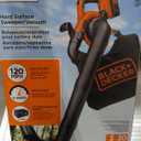 BLACK+DECKER Leaf Blower Cordless Leaf Vacuum and Mulcher Combo Kit, Battery and Charger Included, 40V 120 mph Air Speed, 6-Speed Dial, Built-in Scraper with Collection Bag (LSWV36)