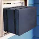 Qualward Window Air Conditioner Cover for Outside Unit, AC Covers for Outdoor Window Large Size - 27.5"W x 23"D x 19"H Inches, Blue
