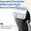 Dog Grooming Kit, Dog Clippers for Grooming for Thick Curly Coats, Professional Pet Hair Shaver Paw Trimmer Cordless Rechargeable Low Noise for Dogs Cats Animals Face Ear