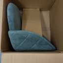 Upholstered Velvet Dining Chair Mid Back Armless with Wood Legs for Home Kitchen Bedroom Living Room,  Aqua