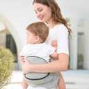 GAGAKU Toddler Carrier Adjustable Padded Sling Portable Ergonomic Baby Holder Carrier with Non-Slip Seat for 6-36 Months Infants & Toddlers (14-35 lbs)-Light Grey