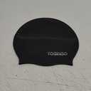 Extra Large Swim Cap - Swim Cap for Long Hair, Dreadlocks, Weaves, Hair Extensions, Braids, Curls & Afros - Silicone Swimming Cap for Women & Men, Keep Hair Dry (Black (XL))