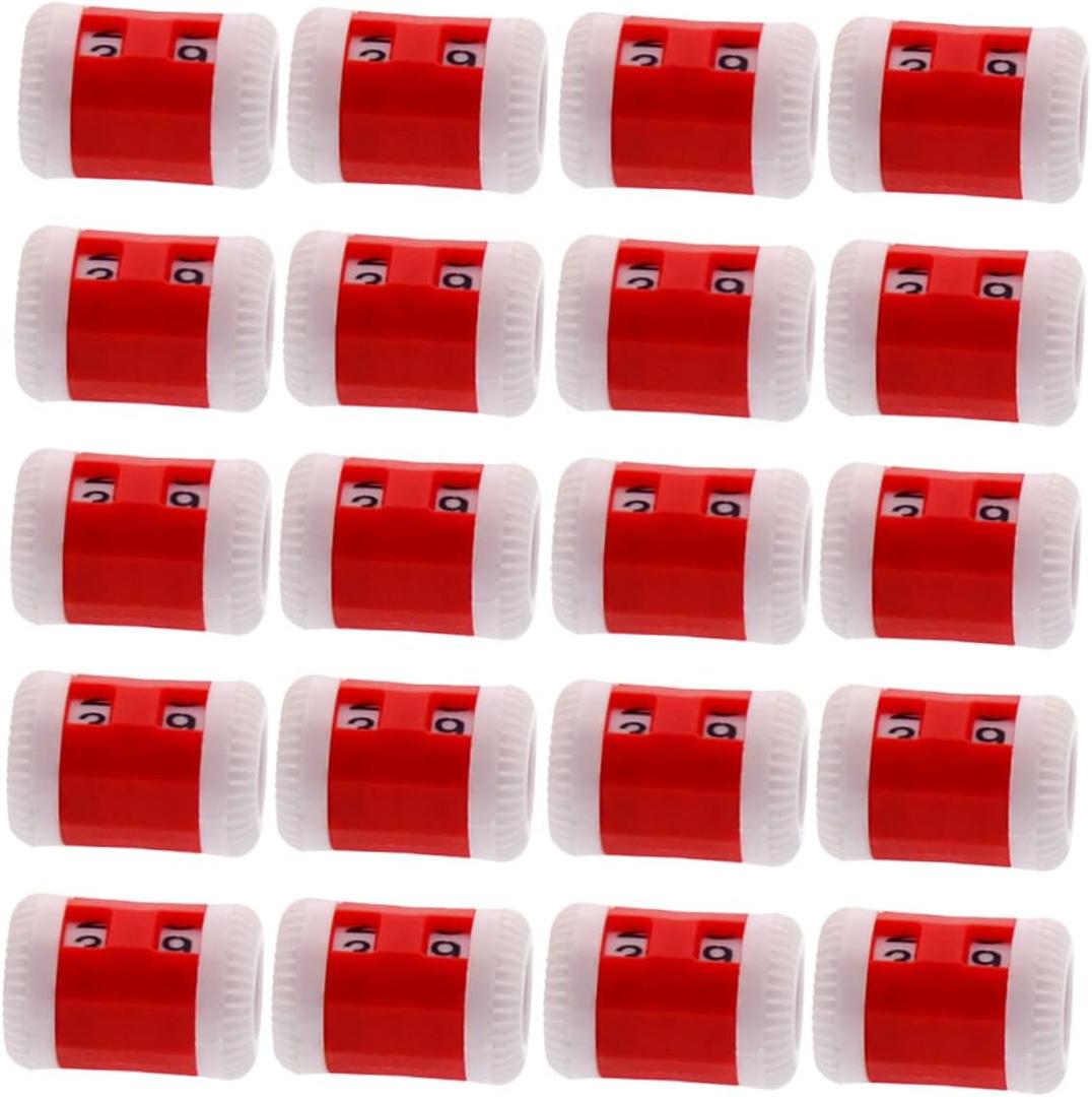 NUOBESTY Knitting Counter Row Counters for Knitting and Crocheting Sewing Tools Essential Crochet Accessory Stitch Lock 20pcs (2.5x1.5cm, Red)