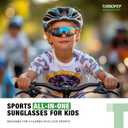 3 Pack Kids Polarized Sunglasses - Youth Baseball Sunglasses for Boys Girls Age 3-12 Sports UV Protection Goggles