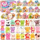 Valentines Day Gifts for Kids, 24PCS Animal Squishies with to from Valentine Cards Box, School Classroom Exchange Party Favors