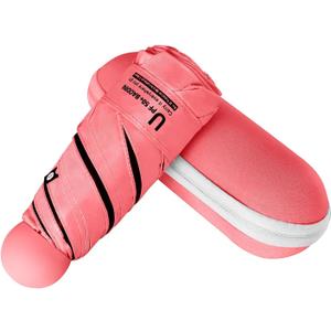 BAODINI Travel Mini Umbrella for Purse With Case Small Compact UV Sun Protection Sun Lightweight Tiny Pocket Umbrella for Women Kids and Men (Orange)