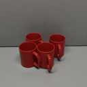 Mug Sets 12oz set of 4, Ceramic Cups with Handle for Latte,Hot Tea, Cappuccino, Mocha, Cocoa Turquoise, Tea, Dishwasher, Oven, Microwave safe, Multi Colour (6, RED)