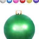 Inflatable Oversized Ornaments Jumbo Christmas Balls 15" 18" 25" or 30" inches Holiday Decorations Indoor Outdoor (Green)