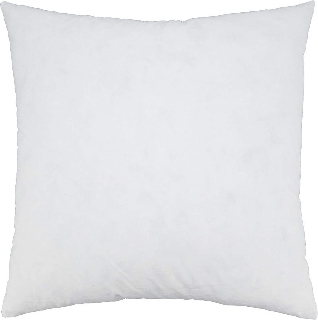 SARO LIFESTYLE Down Feather Pillow Insert, White, 27"x27"
