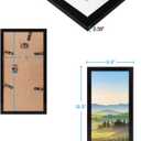 HUKONHEP 9x19 Black Picture Frames, Photos Frame with Plexiglass, Wall Gallery Photo Frames, Horizontal and Vertical for Wall Mounting, Home Office Decoration