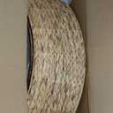 Sweetcrispy 42inch Christmas Tree Collar for 9-12ft Trees, Woven Hyacinth Rattan 4-Panel Collar w/Cord Access Hole & Easy Lock Design, Natural