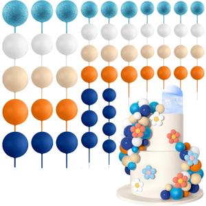 Boho Cake Topper Balls Decorations Mini Balloon Cake Topper