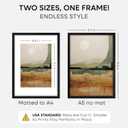 Homeforia A3 Picture Frame Black Wood, High-End Oak 11.7 x 16.5 Black Poster Frames Matted to 8.3 by 11.7 Photo, 11.7x16.5 Size Wooden Frame with Mat 8.3x11.7 Print, Tempered Glass, Wall Kit, Set of 1