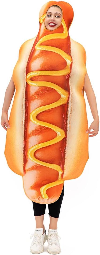 Seasons Halloween Hot Dog Costumes for Adult, One Size Fits Most