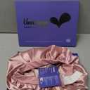 Umisleep 22 Momme 100% Real Mulberry Silk Bonnet for Sleeping Women, Large Hair Care Bonnet for Long Curly Hair, Double Layer Silk Hair Wrap with Soft Elastic Band, Non-Slip Sleep Cap, Light Pink