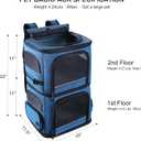 Double Cat Carrier for 2 Cats,Dog Backpack Carrier for Medium Dogs,Double Compartment Pet Carrier Backpack for Dual Pets,for Outdoor Traveling/Stroll and Picnic (Blue)