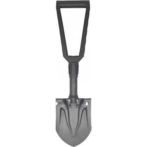 24" Outdoor Emergency Folding Shovel, High Hardness Carbon Steel Camping Shovel with Serrated Edge & Carry Bag, Portable Survival Shovel for Camping, Hiking, Backpacking & Outdoor Activities