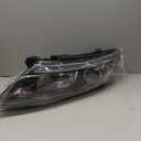 Headlights Assembly for 2014 2015 Optima, with LED Daytime Running Light, Passenger & Driver Side Halogen Headlamp (All Bulbs Included), Clear Lens Black Housing Amber Reflector, 1 Pair