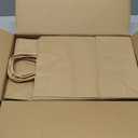 RACETOP 50 Pcs Kraft Shopping Bags 10x5x13 In Brown Paper Bags with Handles Bulk, Recycled Paper Gift Bag for Birthday Party Favors Grocery Retail Shopping Business