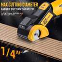 Cordless Electric Scissors Fit for DeWALT 20v Max Battery 440RPM Rotary Cardboard Cutter For Fabric Carpet Plastic(Battery not included, Added replacement blade)