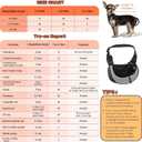 YUDODO Pet Sling Carrier for 2-5 lbs Small Dogs & Cats – Hands-Free Puppy Carrier with Safety Hook, Large Zipper Pocket, Soft Breathable Mesh, Adjustable Strap & Reflective Strip (Gray 3.0 S)