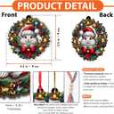 5 x Hamster Christmas Ornaments, Hamster Gifts for Men Women, Hamster Custom Shape Wooden Ornament, Cute Animal Gift for Hamster Lovers on Birthday Xmas Holiday, Hamster Ornaments for Tree Decor