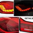 LED Tail Lights Compatible for BMW 4-series M4 GTS F32 F33 F82 F36 F83 2013-2020 Sedan Coupe Convertible With Dragon Scales Dynamic Running Light Red Lens