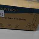 2 Step Stool with Handle for Elderly - Bed Steps for High Beds with Adjustable Handrail &Non-Slip Platform, Holds up to 450 lbs