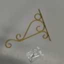 Plant Hanger Wall Hooks, Iron Plant Bracket, Decorative Wall Mount Planter Hooks for Hanging Lantern Bird Feeder Fence, Gold