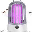 Bug Zapper Indoor & Outdoor, Electric Fly Zapper Mosquito Zapper,Fly Traps,Rechargeable Mosquito Killer Lamp with LED Light, Mosquito Repellent for Backyard and Patio Home Kitchen Camping