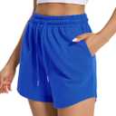 Auriviz Women's Sweat Shorts Comfy Lounge Running Shorts Gym Summer Casual High Waisted Athletic Shorts with Pockets
