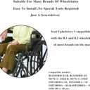 16-Inch Wheelchair Replacement Seat, Replacement Parts with Hardware, Nylon Seat, Black (16 X 16)