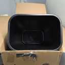 Winco 15 1/4" Black Plastic Waste Basket