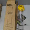 Kingsyard Metal Finch Feeder for Thistle/Nyjer Seed, Tube Bird Feeders for Outdoors Hanging, 2 lbs Large Capacity, Easy to Refill & Clean, Yellow