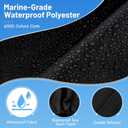 Trailerable Boat Cover, 17'- 19' Heavy Duty 600D Waterproof Tarp Covers with Storage Bag, Marine Grade Polyester Canvas, Fits 17-19ft Bass Boat, V-Hull, Tri-Hull, Runabout Bowrider Boat (Black)