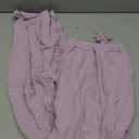 TARSE Womens Linen Wide Leg Pants Casual Loose Drawstring Summer Beach Travel Vacation Palazzo Harem Pants with Pockets (Medium, Light Purple Pink)