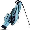 Sunday Golf Bag - Premium Everyday Sunday Golf Bag with Stand for Men, Women and Ladies, Ultra Lightweight, Easy to Carry Pitch n Putt Carry Bag (Aqua)