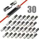 30pcs Pluggable LED Wire Connectors, 1-Pin 1-Way Universal Quick Splice Terminals, Single-Line Interlocking Detachable LED Connectors,Featuring Quick-Connect Terminals Suitable for AWG 20-24