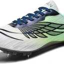 Track and Field Shoes for Men Women 8 Spikes Boys and Girls Kids Running Racing Shoes (Black) 38