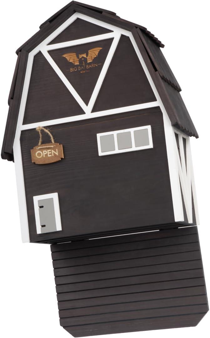Big Bat Box - Big Bat Barn 3 Chamber, Compact Bat House for Outside - Artificial Roost Kit for Wall-Mount - Bat Houses for Backyards