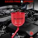 BILITOOLS No-Spill Coolant Funnel Kit - 12PCS Specialized Radiator Flush & Burping Funnel Kit with 5 Adapters, Compatible with GM & Ford, Leak-Proof & Air Bleeding Radiator Fill Funnel, Thickened Set