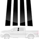 BASIKER 4 Pcs Compatible with Dodge Ram 1500 2500 3500 2009 to 2018 Door Window Trim Anti Scratch Stickers Door Pillar Moldings