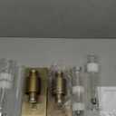 Brass Wall Sconces, 22.8" Bathroom Wall Sconce, Antique Brass Wall Sconces Set of 2, 2-Light Dimmable Wall Sconce, Sconces Wall Lighting With Glass, Bathroom Vanity Light, Tube Sconce for Living Room