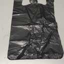 100 pcs Black Trash Bags with Handles - 14x22 Super Thick 1.8mil Plastic Rubbish Bags for Office, Picnic, Kitchen, Bulk Use