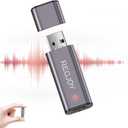 64GB Digital Voice Recorder USB Recording Device with 750Hrs Storage Capacity Voice Activated Recorder, Audio Recorder for Lectures Interview, Noise Reduction Rechargeable